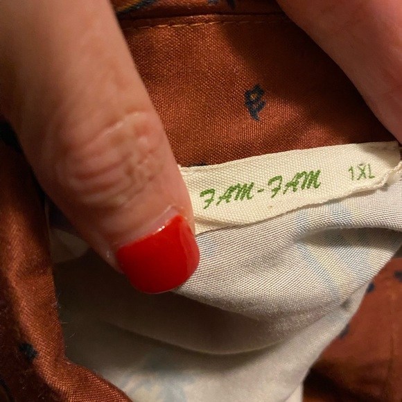 7am Women’s XL Rust Horse Print Button-Up Shirt Western Collard - Picture 6 of 7